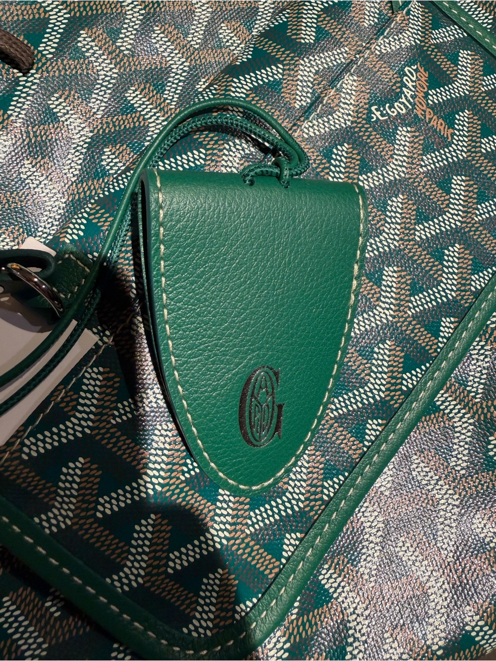 Goyard Saint Louis PM Tote Green Goyardine NEW w/ Receipt - Picture 14 of 16